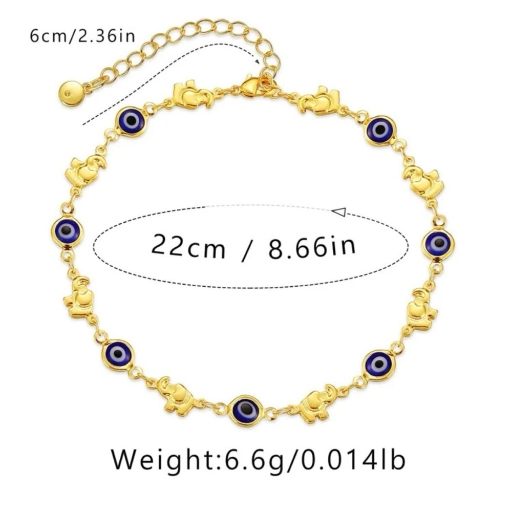 Evil Eye Anklet - Picture 2 of 3